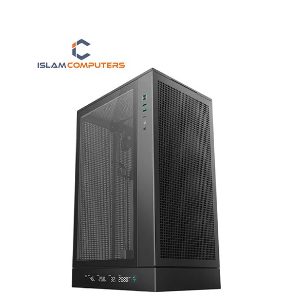 DeepCool CH270 Digital High Airflow Vertical M-ATX Compact Case with Data Screen