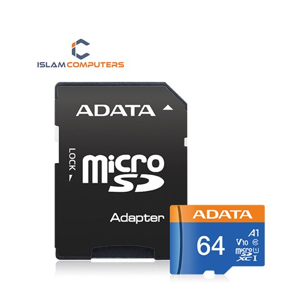 Adata 64GB Class 10 microSD Memory Card #AUSDX64GUICL10A1-RA1