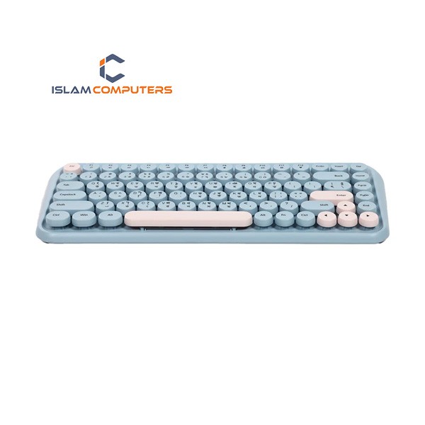 Xtreme K898W Sky Blue-Light Pink Wireless Keyboard with Bangla