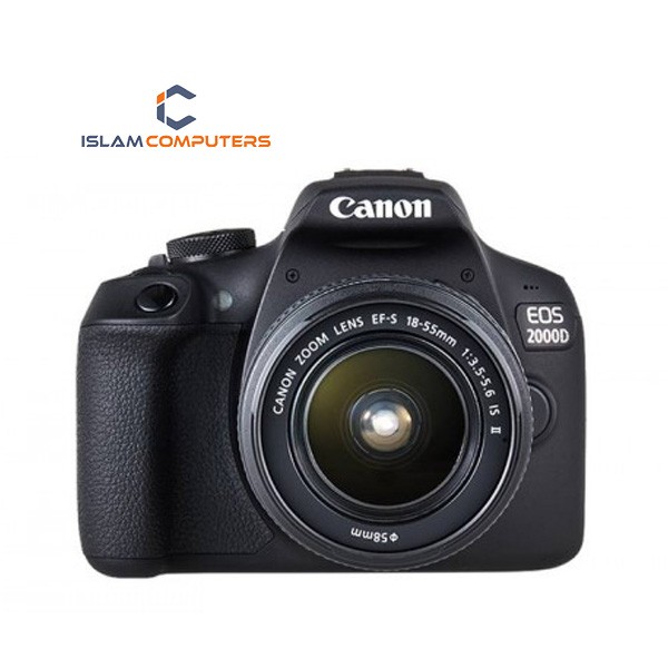 Canon EOS 2000D 24.1MP Full HD WI-FI DSLR Camera with 18-55mm IS II Kit Lens