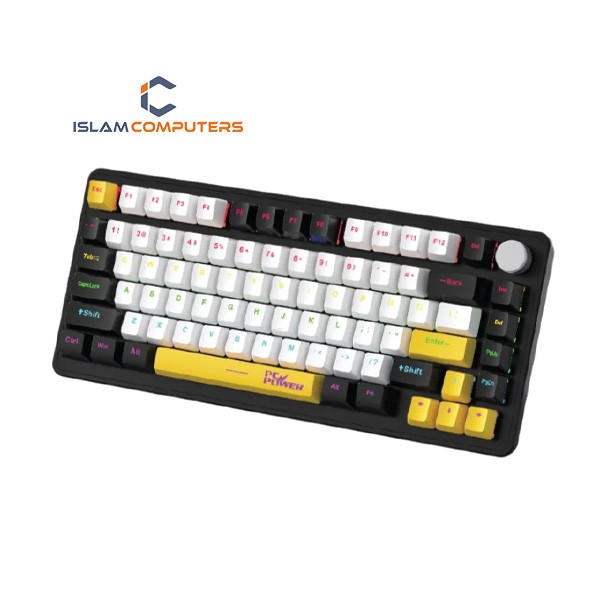 PC Power K82 RGB Mechanical Keyboard (Black Yellow - Red Switch)