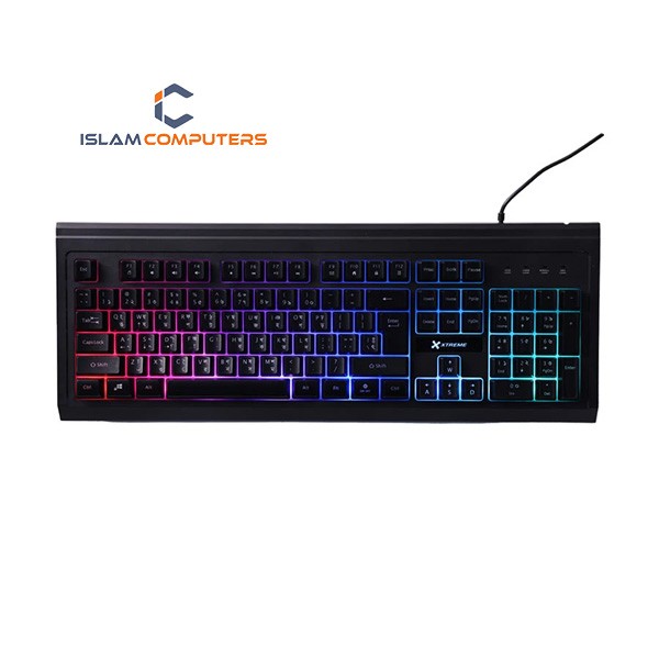 Xtreme K502R RGB Backlit Wired Keyboard with Bangla (Black)