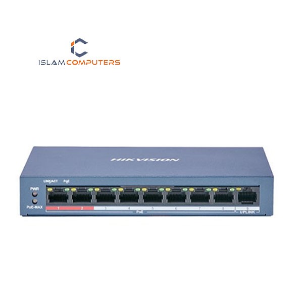 Hikvision DS-3E0109P-E/M(B) 8 Port Fast Ethernet Unmanaged POE Switch