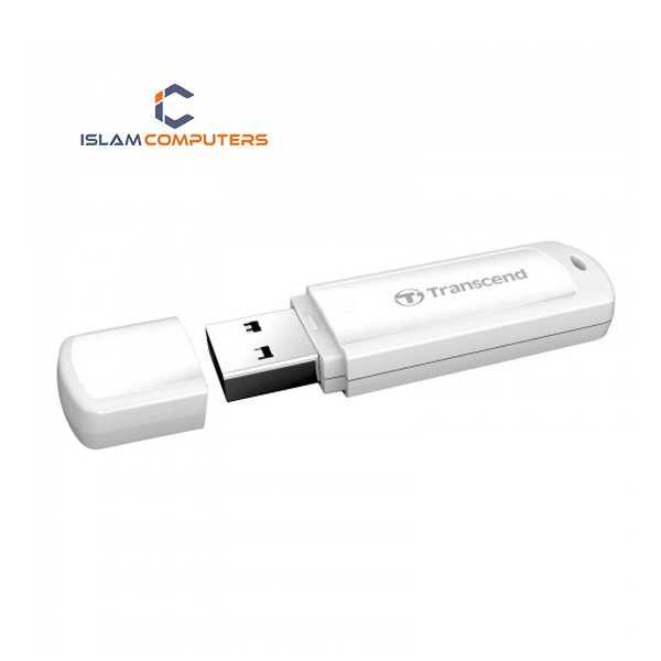 Transcend JetFlash 730 128GB USB 3.1 White Pen Drive (Black/White)