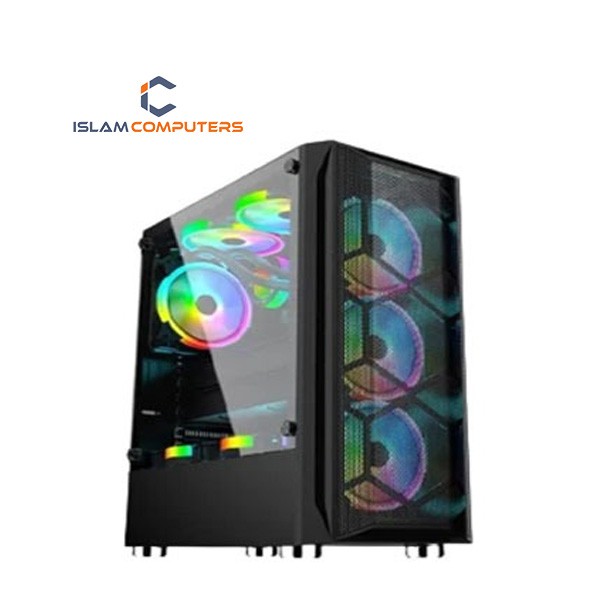 Aptech AP-8308B RGB-Black Gaming Computer Casing