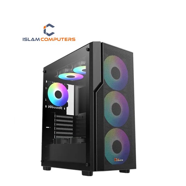 PC Power Zero Mesh ATX Gaming Casing #PG-H450 4 X ARGB FAN