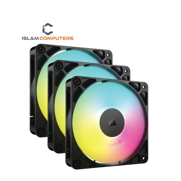 CORSAIR RS120 ARGB 120mm PWM Fans - Triple Pack — Black, CO-9050181-WW