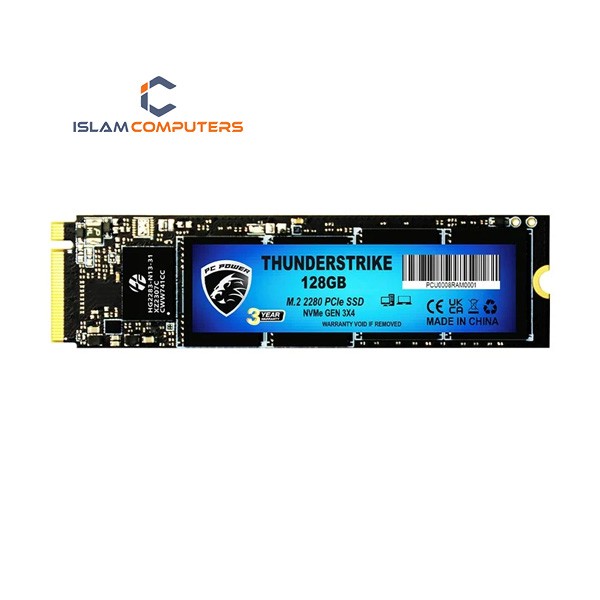 Pc Power Thunderstrike 128GB M.2 2280 PCIe Gen3x4 NVMe Internal SSD