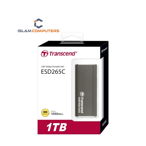Transcend 1TB ESD265C Type C Portable SSD Iron Gray