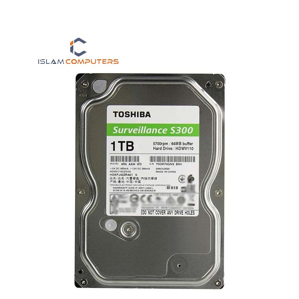 #HDWV110UZSVA Toshiba S300 1TB 3.5 Inch SATA 5700RPM Surveillance HDD