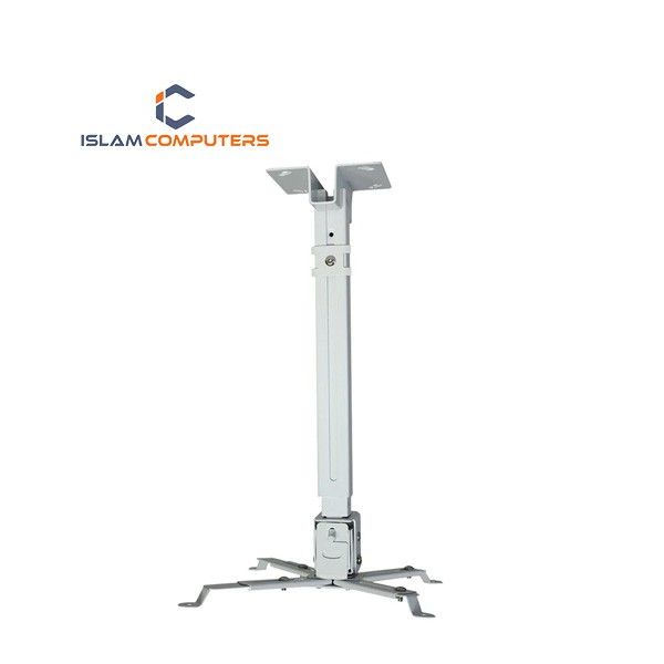 K2 PM4365F (12-24 Inch) Adjustable Projector White Ceiling Mount Kit